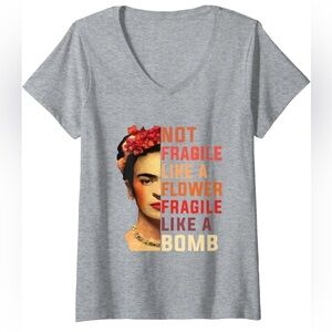 🎨ARTSY FRIDA KAHLO T-SHIRT✨ RESTOCK NWT* | GREY